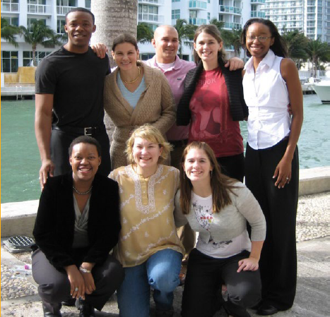 Original Sibling Guide Contributors. Back row, left to right: Marcus, Martha, Trevor, Amy, Robin. Front row, left to right: Erika, Heather, Carmen.